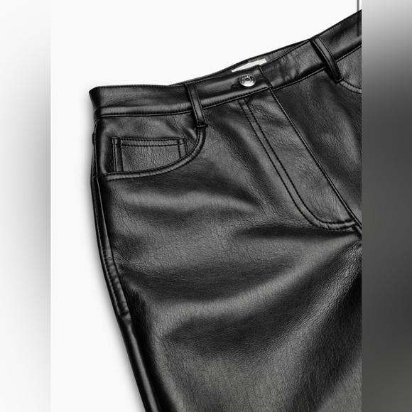 Wilfred The Melina Leather Black Pant Size 6 - Picture 9 of 12